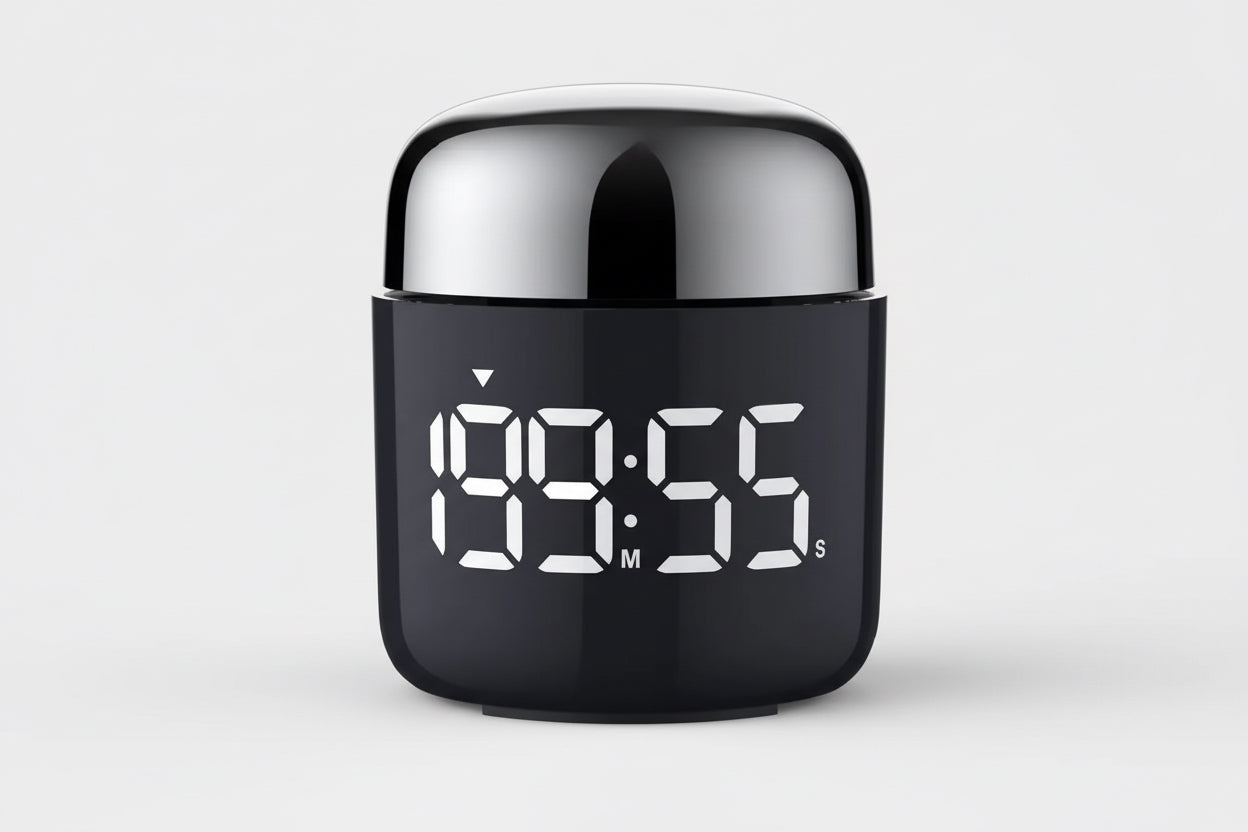 LED Full Screen Rotating Timer with anti Slip Pad Desktop Kitchen Reminder Cooking Fitness Learning Countdown Timer