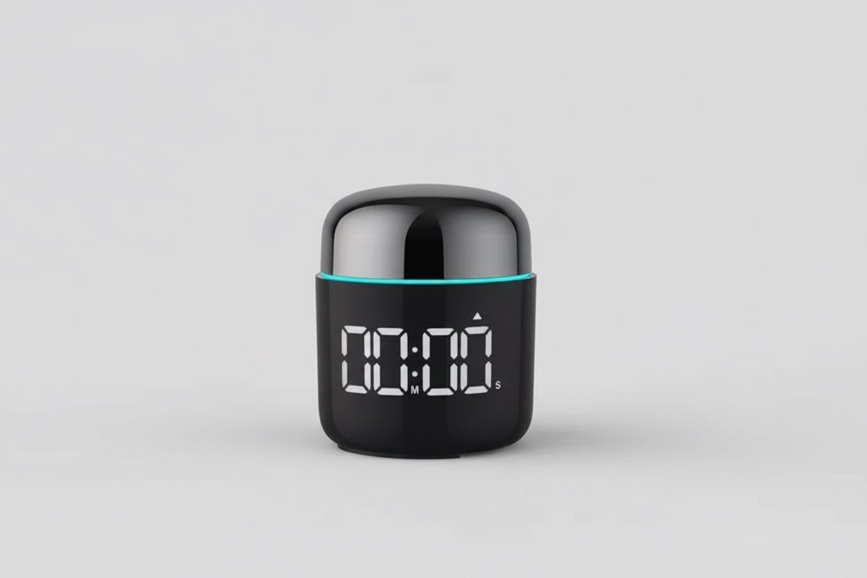 LED Full Screen Rotating Timer with anti Slip Pad Desktop Kitchen Reminder Cooking Fitness Learning Countdown Timer