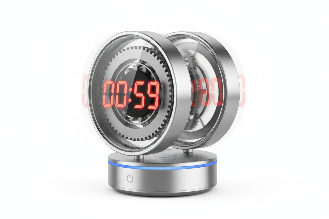 Génère une image de Minuteur rotatif à écran LED 